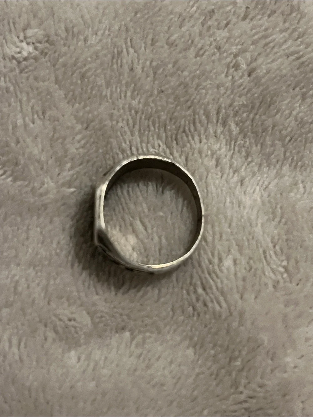 Vintage Sterling Silver Monogram Signet Ring